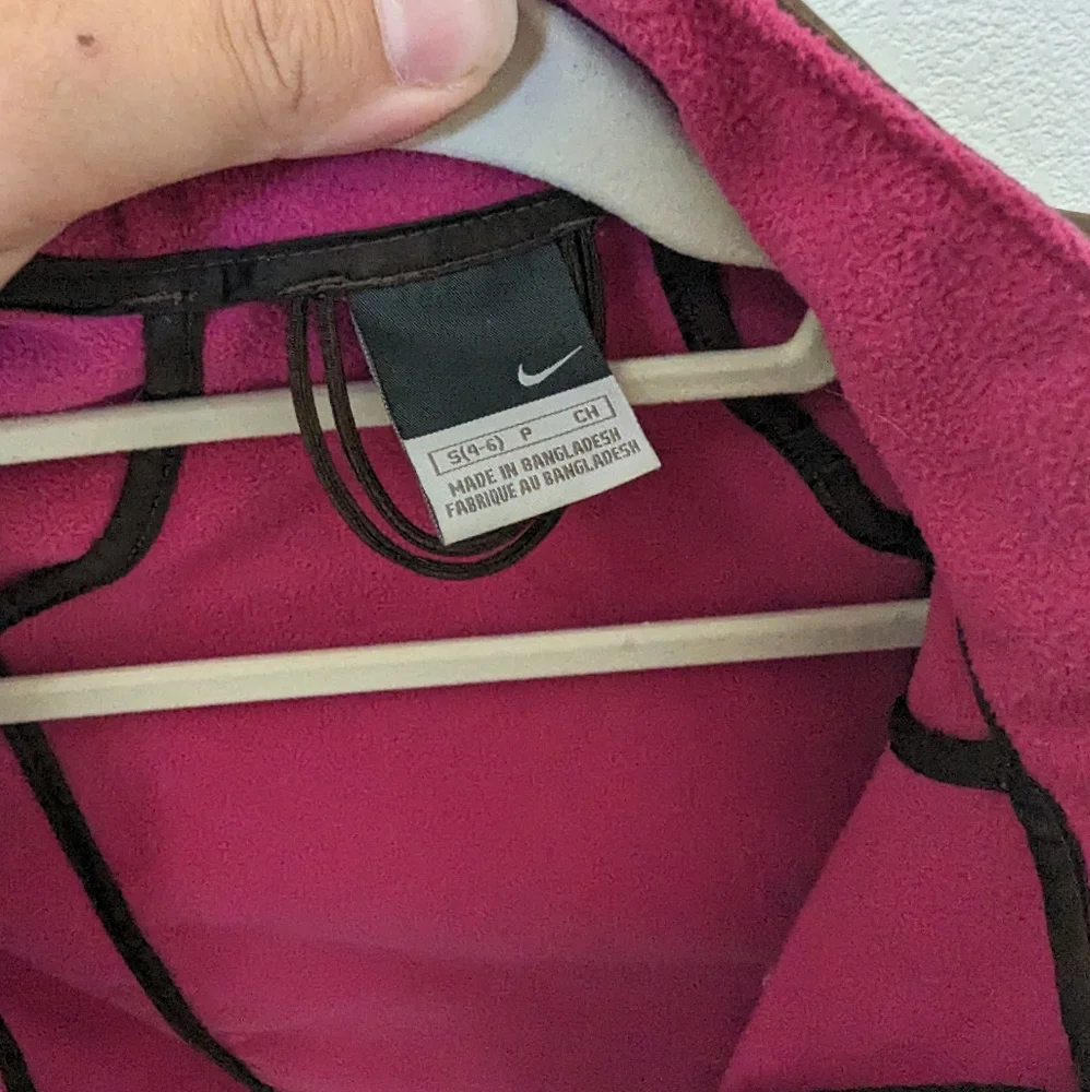 Nike Athletic Brown Pink Zip Up Vest Small - Picture 3 of 4